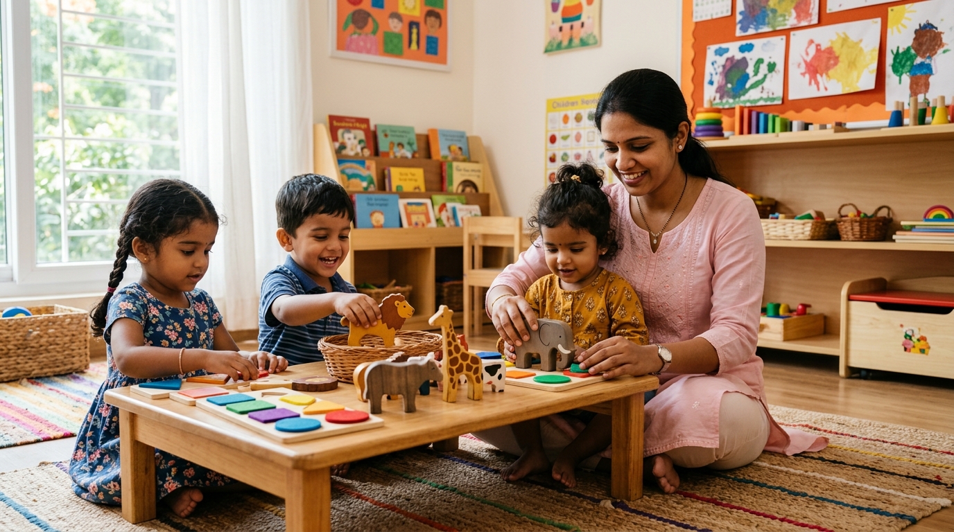 Sensory exploration and hands-on discovery corners at BambiBoo